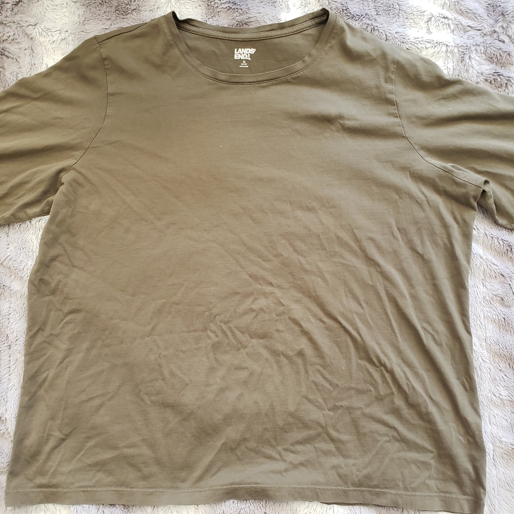 Lands' End Women Olive Green Long Sleeve Crew Neck Tee T Shirt 1X - Picture 4 of 5